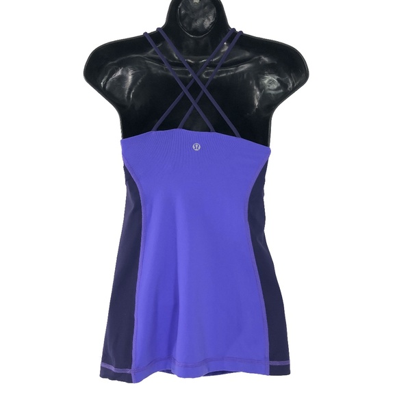 lululemon athletica Tops - Lululemon Tank Top Criss Cross Purple Size 6